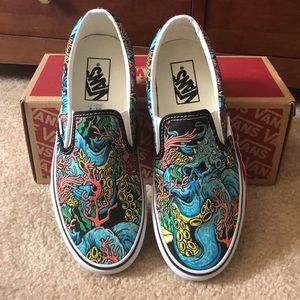 Vans | Underwater Classic Slip Ons in size 8 womens and 6.5 mens. New!